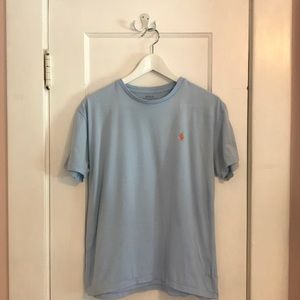 Light blue orange logo Polo shirt